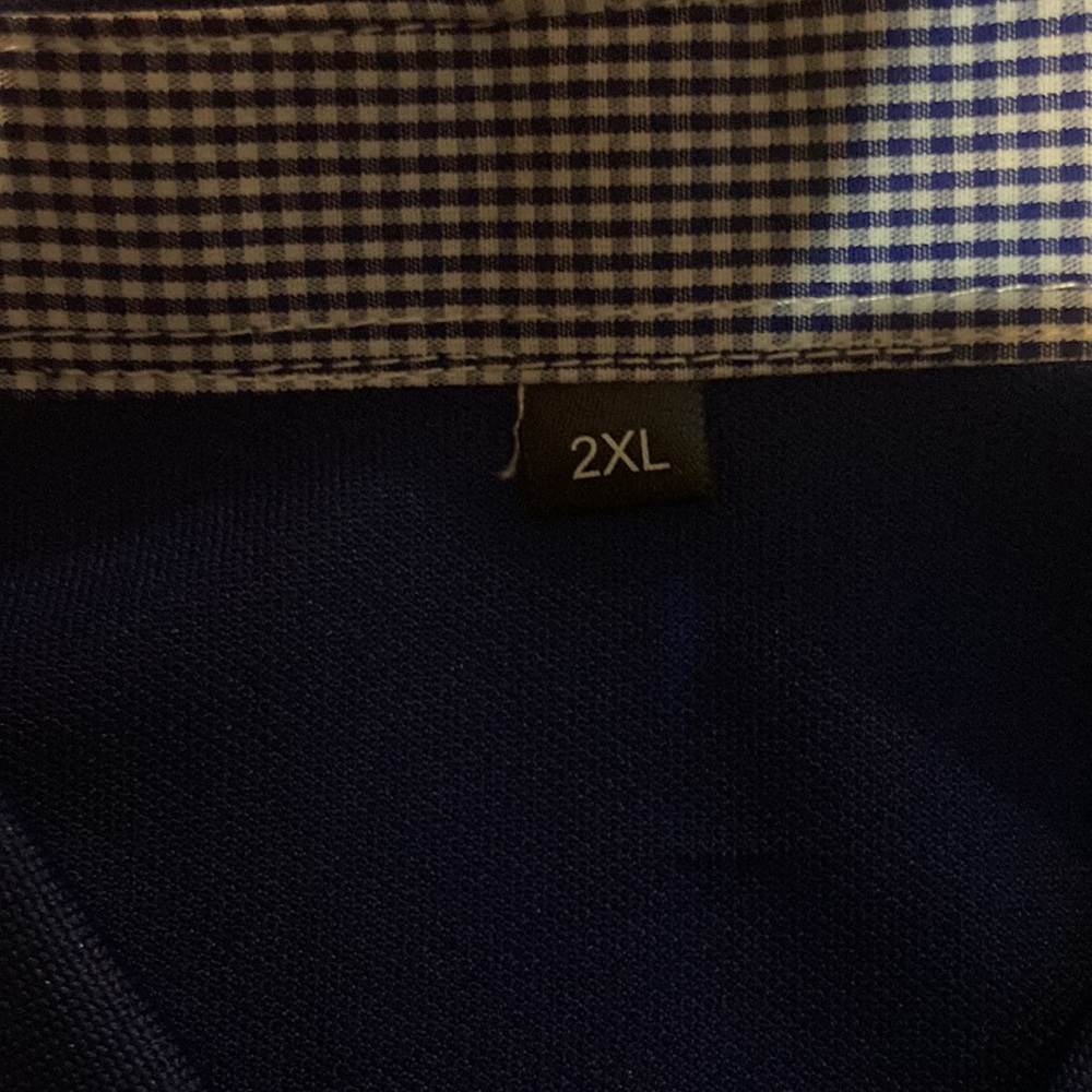 Blue blue polo shirt with red/white stripe.. - Picture 3 of 3